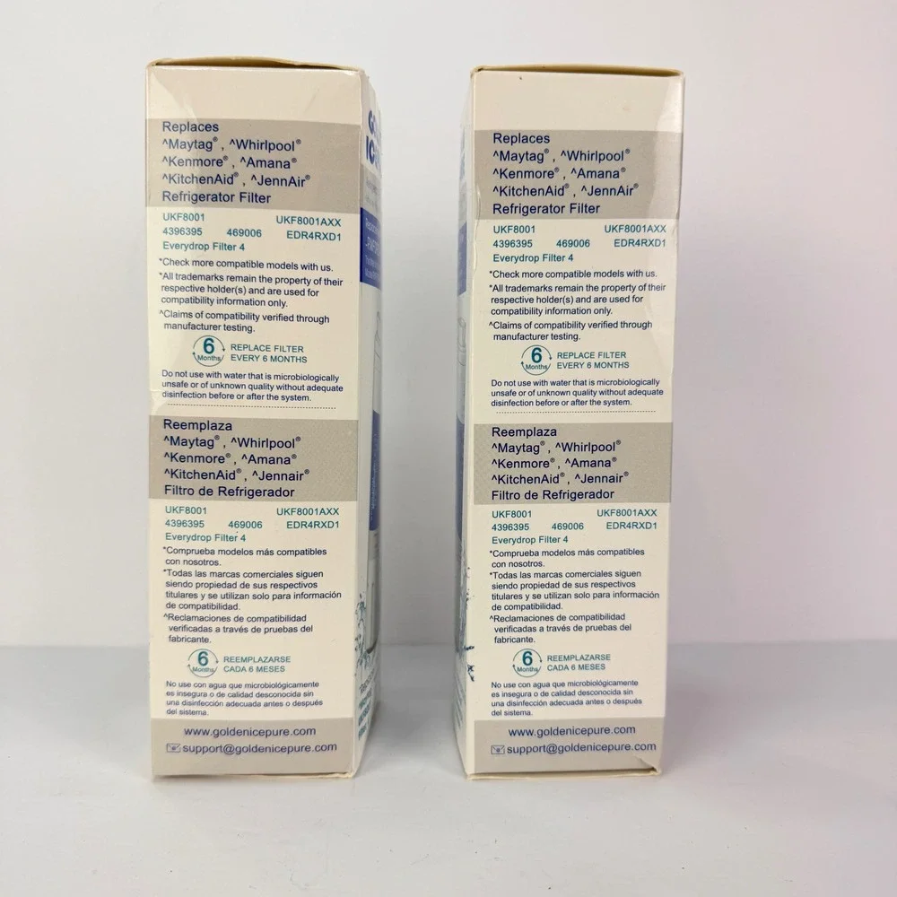 2 GOLDEN ICEPURE Refrigerator Water Filter Replacement UKF8001‎ EDR4RXD1